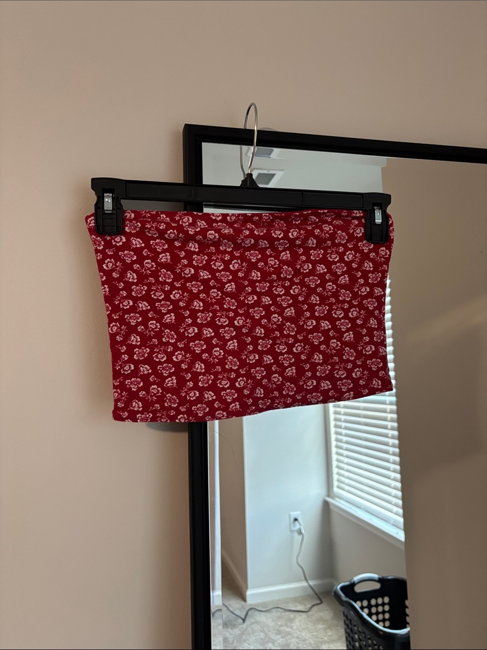 Hollister Red Floral Crop Tube Top